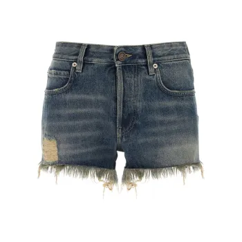 Balenciaga Denim Shorts Women's Blue