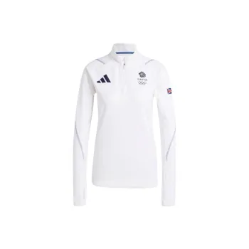 Adidas UK Training Top Olympics Collection Team GB Training Top Workout Clothing Women's White