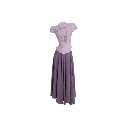 Icicofficial Skirt Set Women's Purple