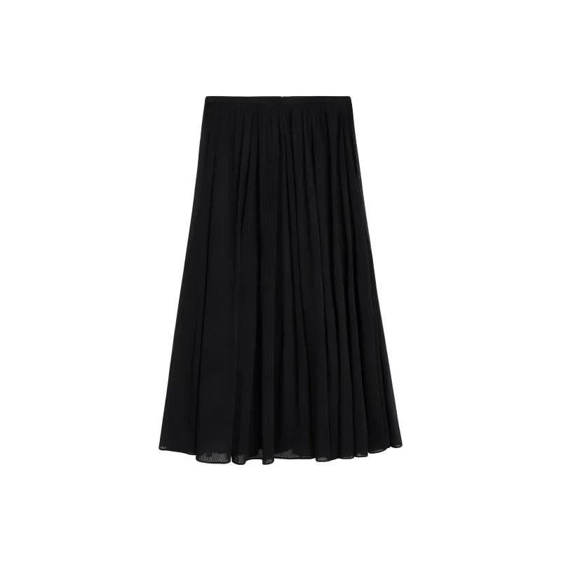 Massimo Dutti Casual Long Skirts Women's Black-0