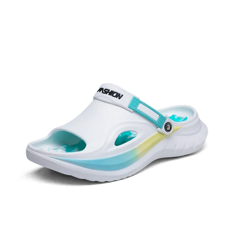 JEANSWEST Beach Sandals Unisex Black/White-4