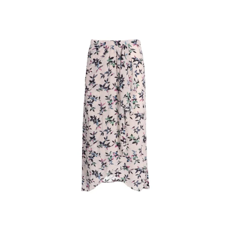 ISABEL MARANT Vanille Floral Printed Draped Midi Skirt-0