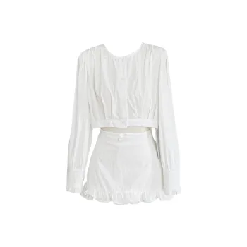 Udon House Skirt Set Women's White