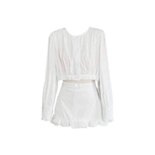 Udon House Skirt Set Women's White