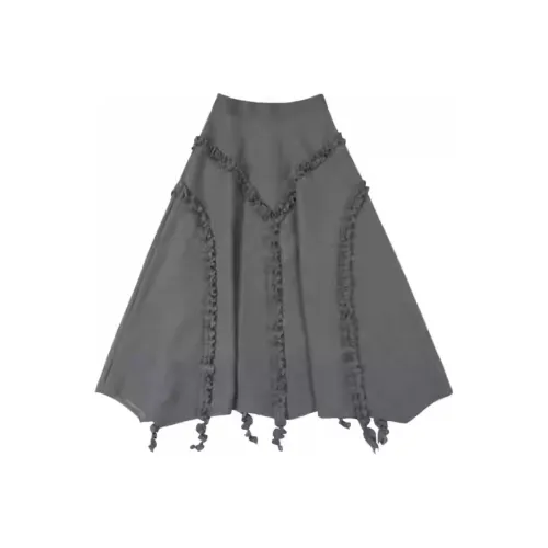 Boutique By Babymoon Casual Long Skirts Women's Gray Blue