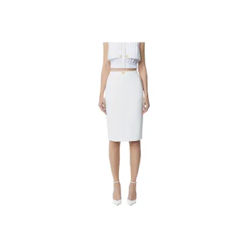 Elisabetta Franchi Logo Plaque Midi Pencil Skirt