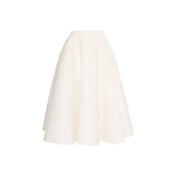 Jacquemus SS25 Long Skirt With Godets Casual Long Skirts Women's White/White