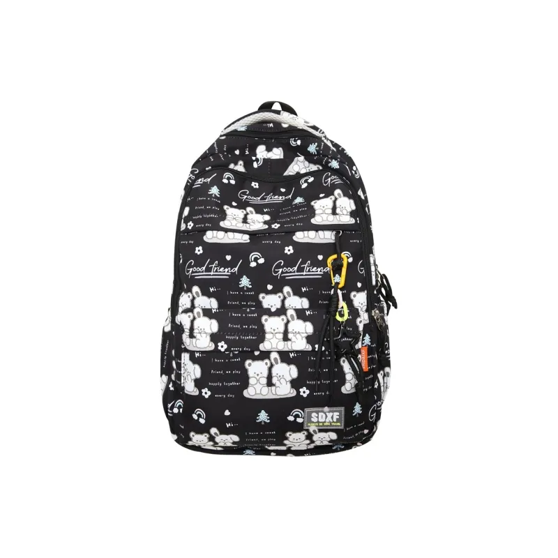Yalu Nylon Backpack Regular Unisex Black/Purple/Green/Blue/Pink/White-0
