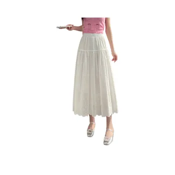 SITOL Casual Long Skirts Women's White