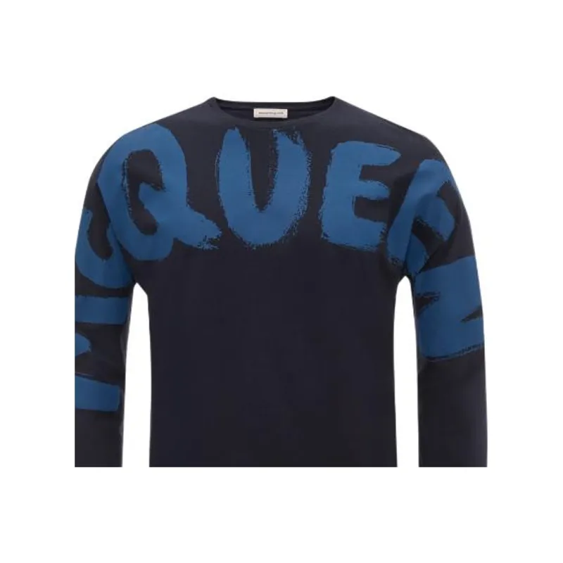 Alexander McQueen SS23 T Shirt Men's Navy Blue-4