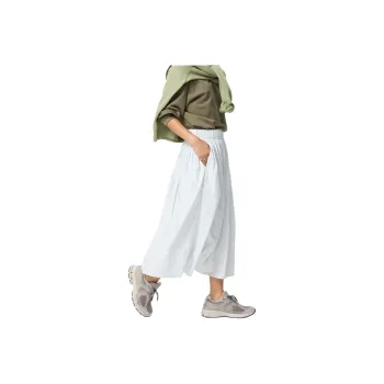 UNIQLO Casual Long Skirt Women's Light Gray