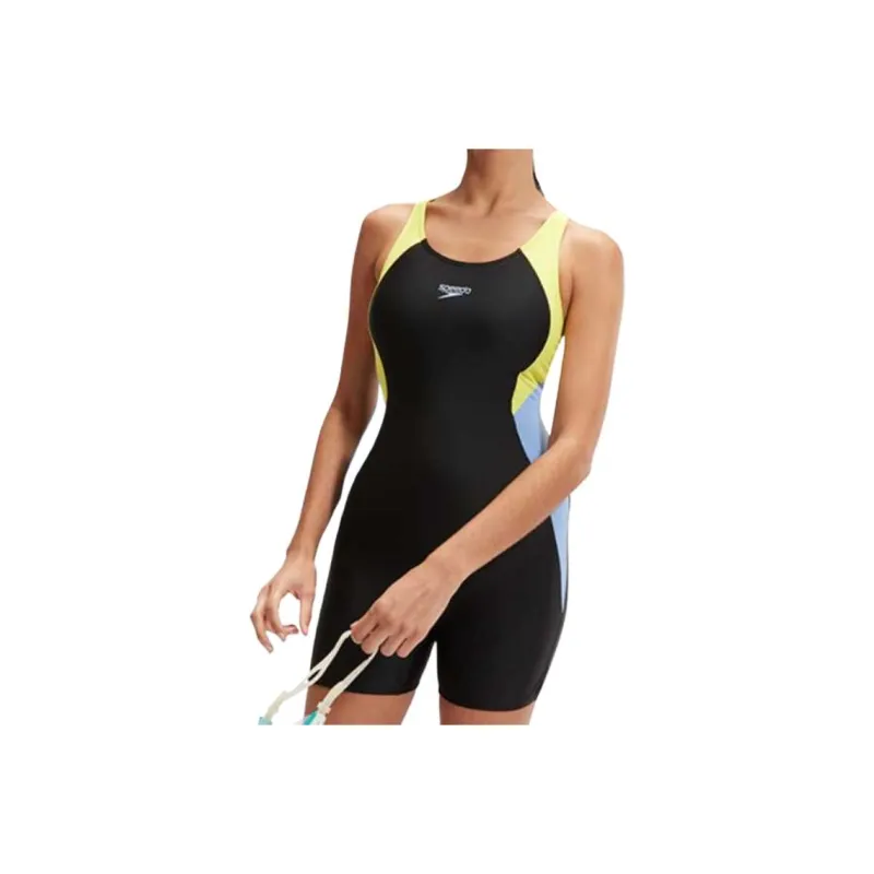 Speedo One piece Swimsuit Women's Black Yellow-0