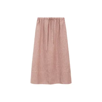 Massimo Dutti Casual Long Skirt Women's Pink