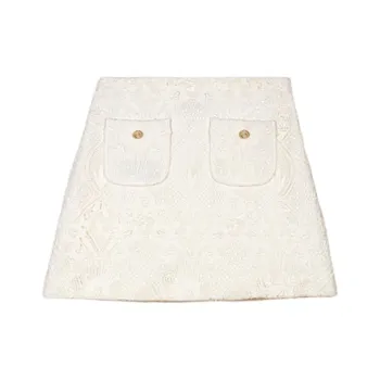 Maje Floral guipure Mini Skirt