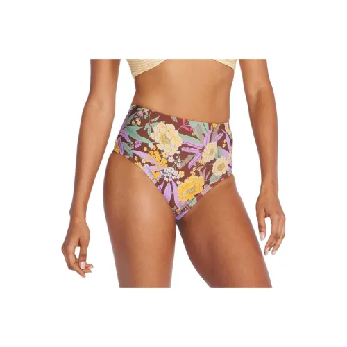 Speedo Women's Print High Waist Bottom Brown Bikini Women's