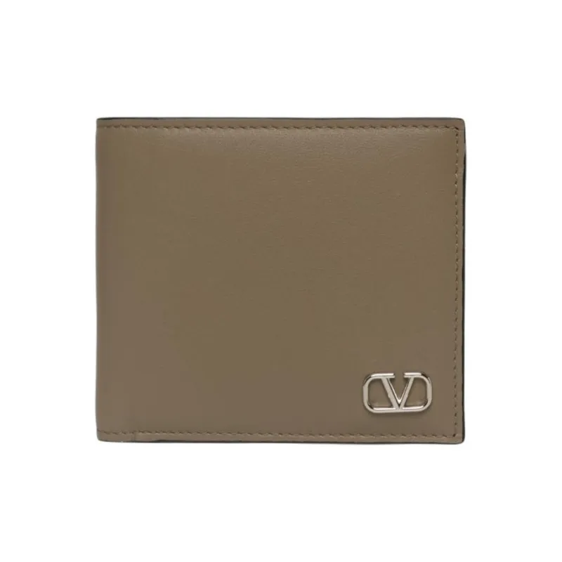Valentino Calfskin Wallet Men's Khaki-0