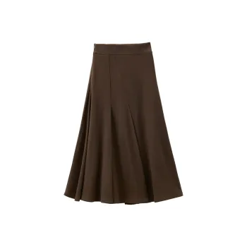 UNIQLO Casual Long Skirts Women's 87 Ebony Brown