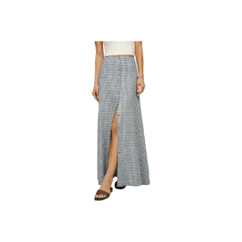 REFORMATION Andi Linen Maxi Skirt Casual Long Skirt Women's Slate