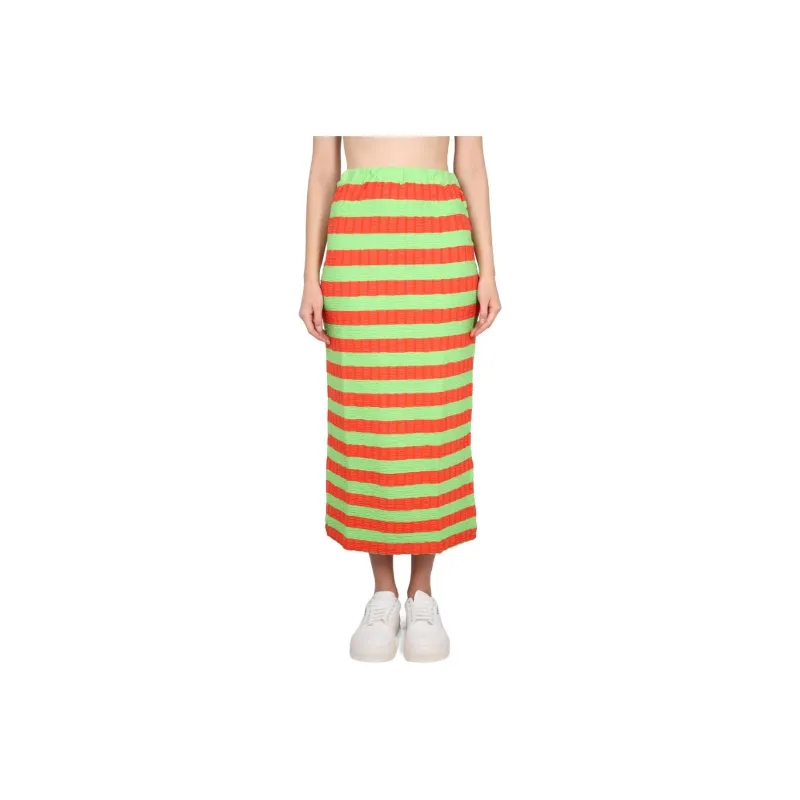 Sunnei Striped Long Skirt-0