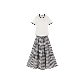 XIANGYING Skirt Set Women's Black