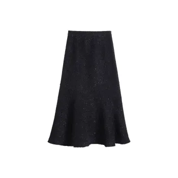 Olrain Casual Long Skirts Women's Black