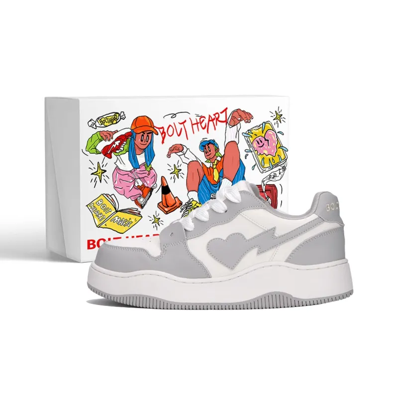 BOLTHEAR x AND U Anti Slip And Wear Resistant Height Increasing Low Top Skateboard Shoes Unisex-24