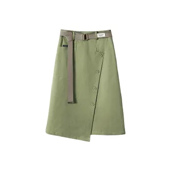 TOUCH Casual Long Skirts Women's Army Green