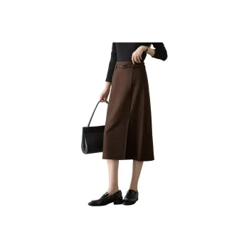 Mo Han Yi Mei Casual Long Skirts Women's Tea Umber