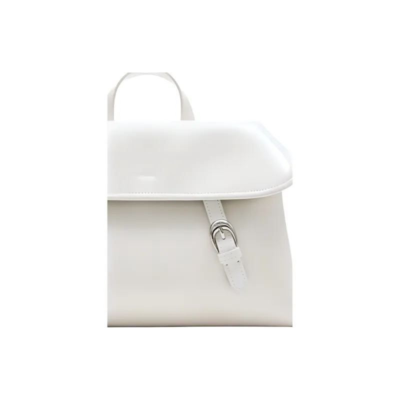 MUVA Cow Leather Backpack Regular Women's Milkshake White-1