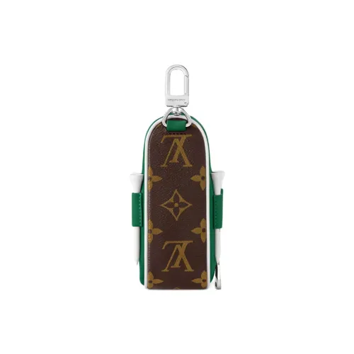 LOUIS VUITTON Leather Bag Accessory Unisex Brown & Green