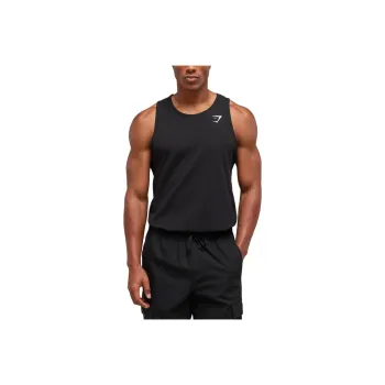 GYMSHARK Tank Tops Men Black