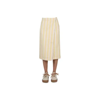 Sunnei Striped Midi Skirt