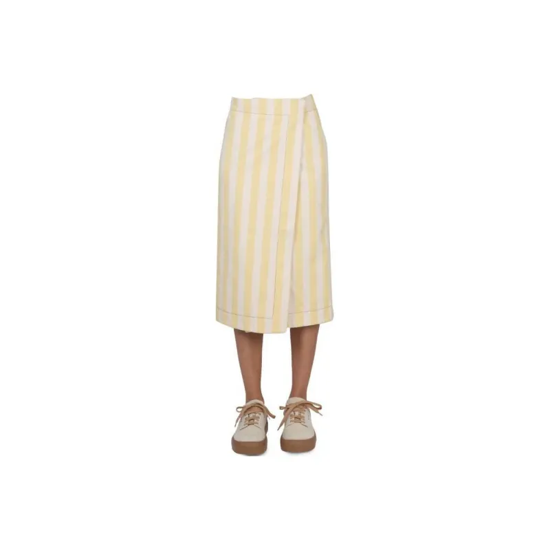 Sunnei Striped Midi Skirt-0