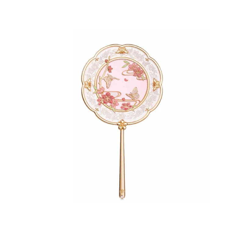 Future Maple Peach Blossom Handheld Mirror Make Up Mirrors Classical Style-9