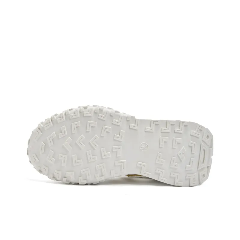 La Chapelle Slip Resistant, Abrasion Resistant, Breathable, Lightweight Low Top Casual Shoes Women's White Yellow-5