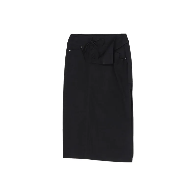Yohji Yamamoto Casual Long Skirt Women's Black-0