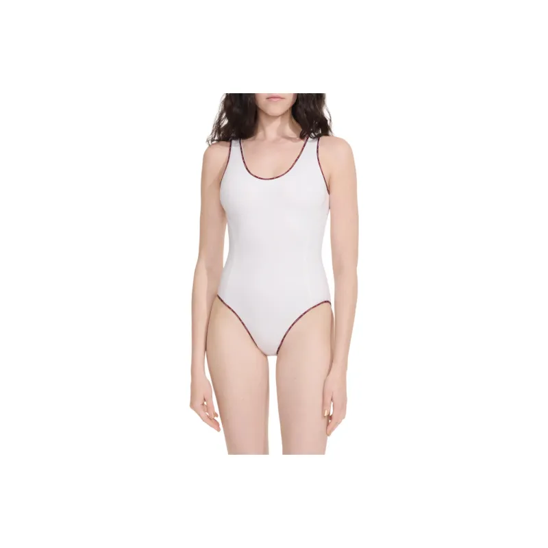 CHANEL One-piece Swimsuit Women's White-0