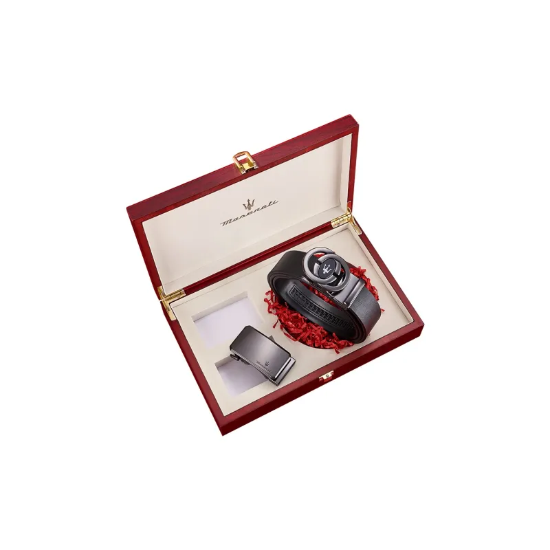 Maserati Cow Split Leather Belts Men's 3.5cm-0