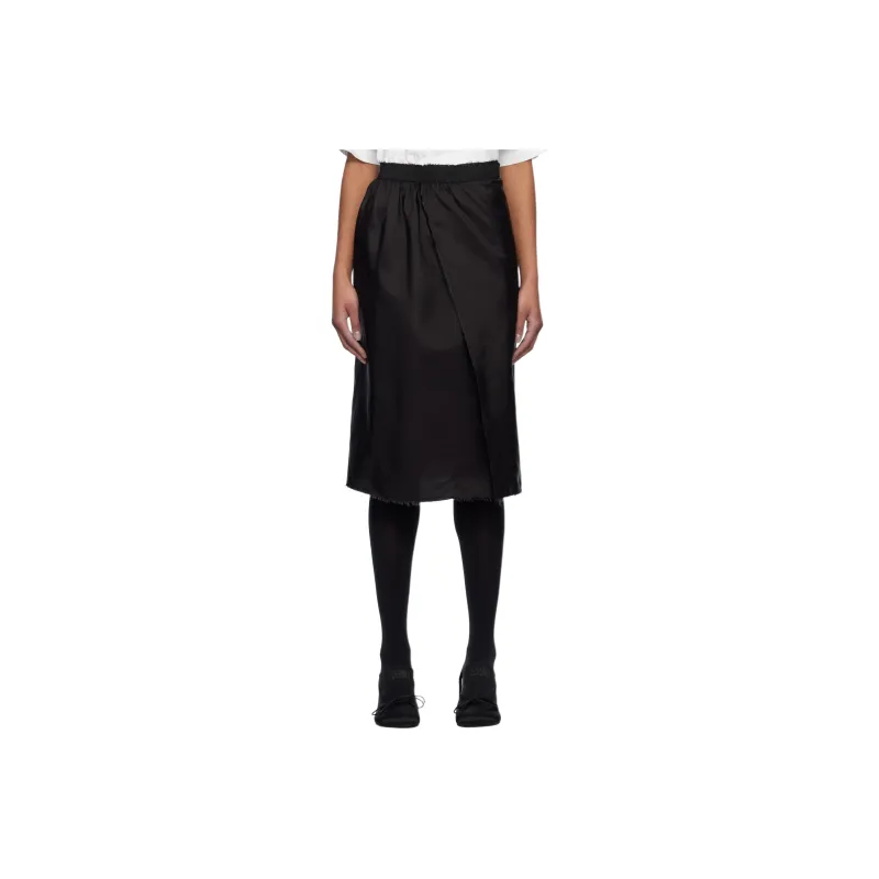 MM6 Maison Margiela Casual Long Skirt Women's Black-0