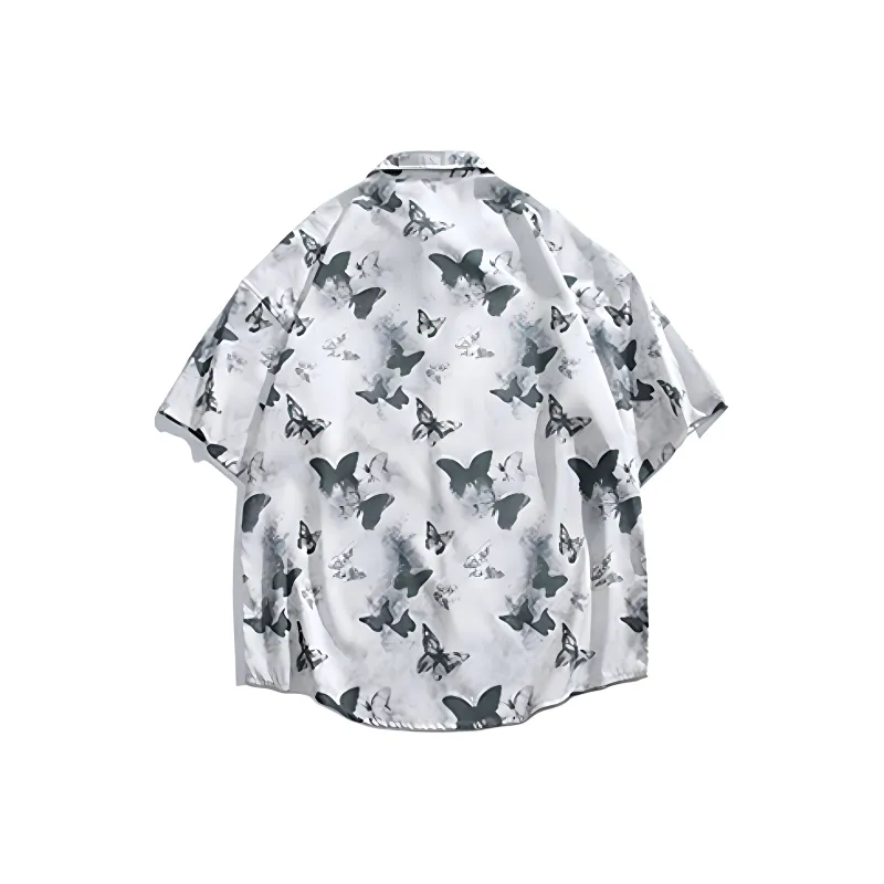 Zomuros Shirts Unisex Ink Wash Butterfly-3