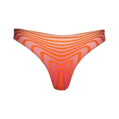 Jean Paul Gaultier Printed Morphing Stripes Bikini Bottom 'Red/Orange'
