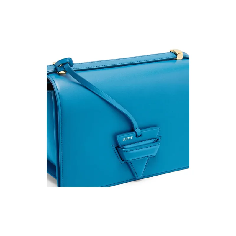 LOEWE Barcelona Calfskin Handbag Shoulder Bag Crossbody Bag Women's Lagoon Blue-4