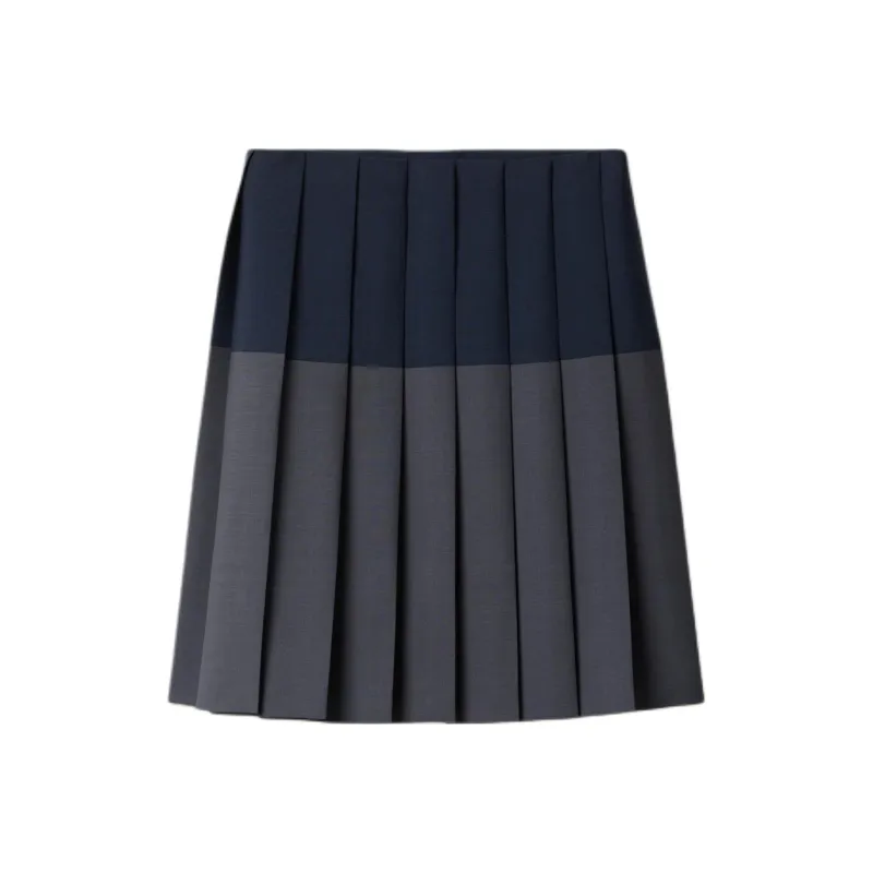 MIU MIU Kid Mohair Skirt Hematite/Navy-0