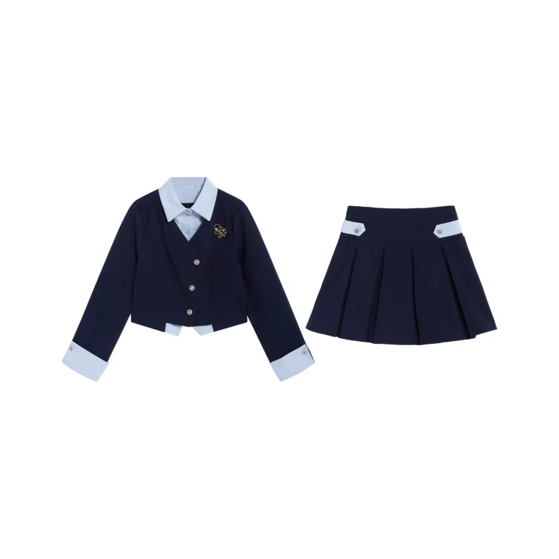 Nooidea Official Skirt Set Women's Navy Blue-0