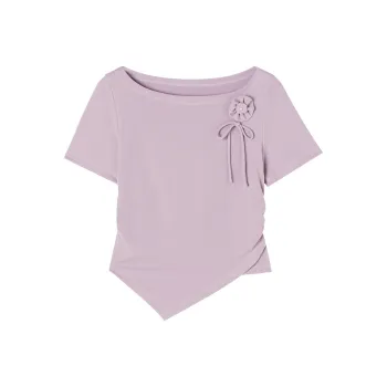 XIANGYING T Shirt Women's Purple