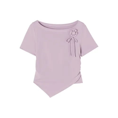 XIANGYING T Shirt Women's Purple