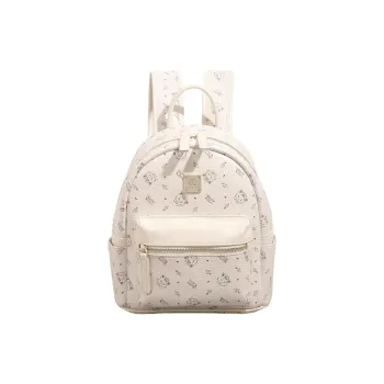 PESASRIE PU Backpack Women's Ecru/Pink