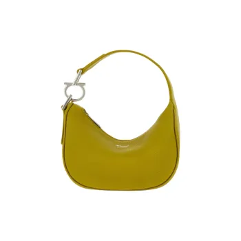 FERRAGAMO Cow Leather Hobo Bag Handbag Mini Women's Lemon Green