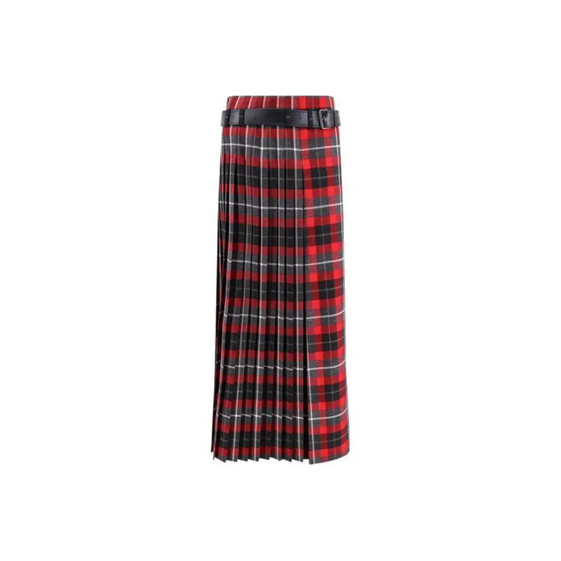 DIOR Casual Long Skirts Women's Red-0