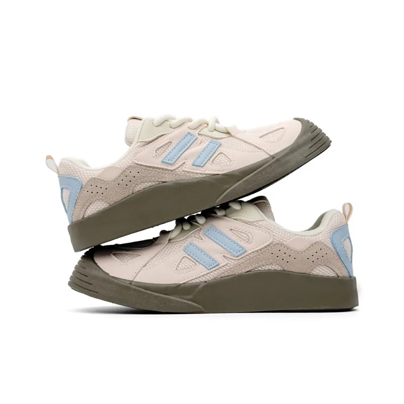 Mengsai Cushioning, Wear Resistant Low Top Skateboard Shoes Women's Pink-4